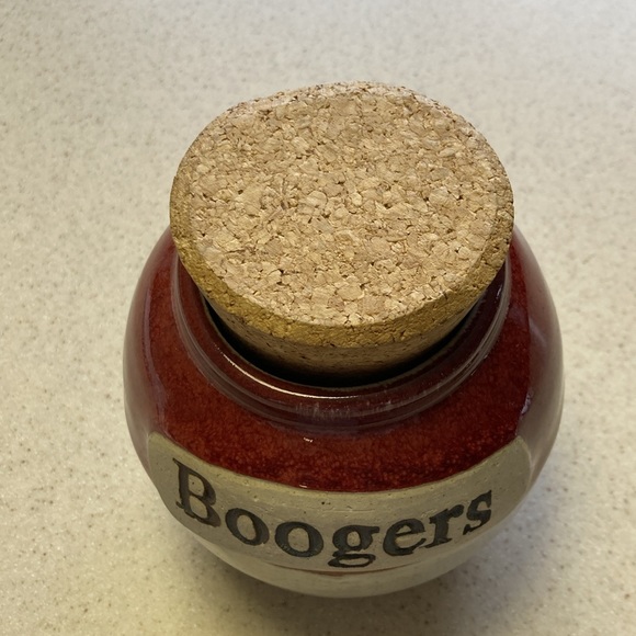 Stoneware Glazed “Boogers” 😁 Jar - Excellent Condition - Picture 10 of 10